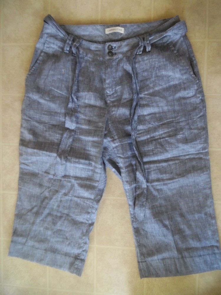 Coldwater Creek Cropped/Capri Pants Linen Blend Size P8