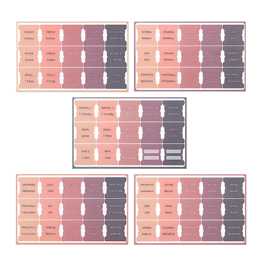 5 Sheets Bible Tabs Tags Highlighters Study Accessories Miss