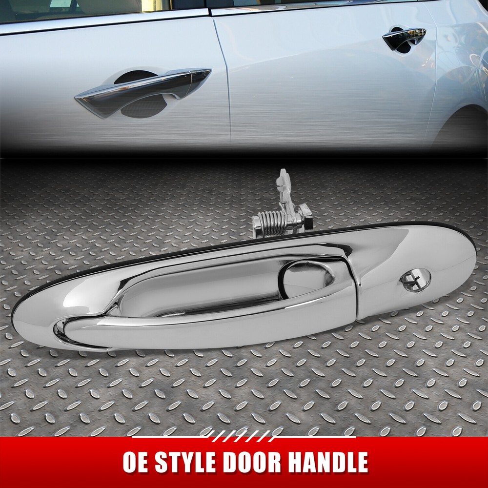 FOR 98-02 LINCOLN TOWN CAR CHROME FRONT LEFT DRIVER DOOR PULL HANDLE W/ KEYHOLE