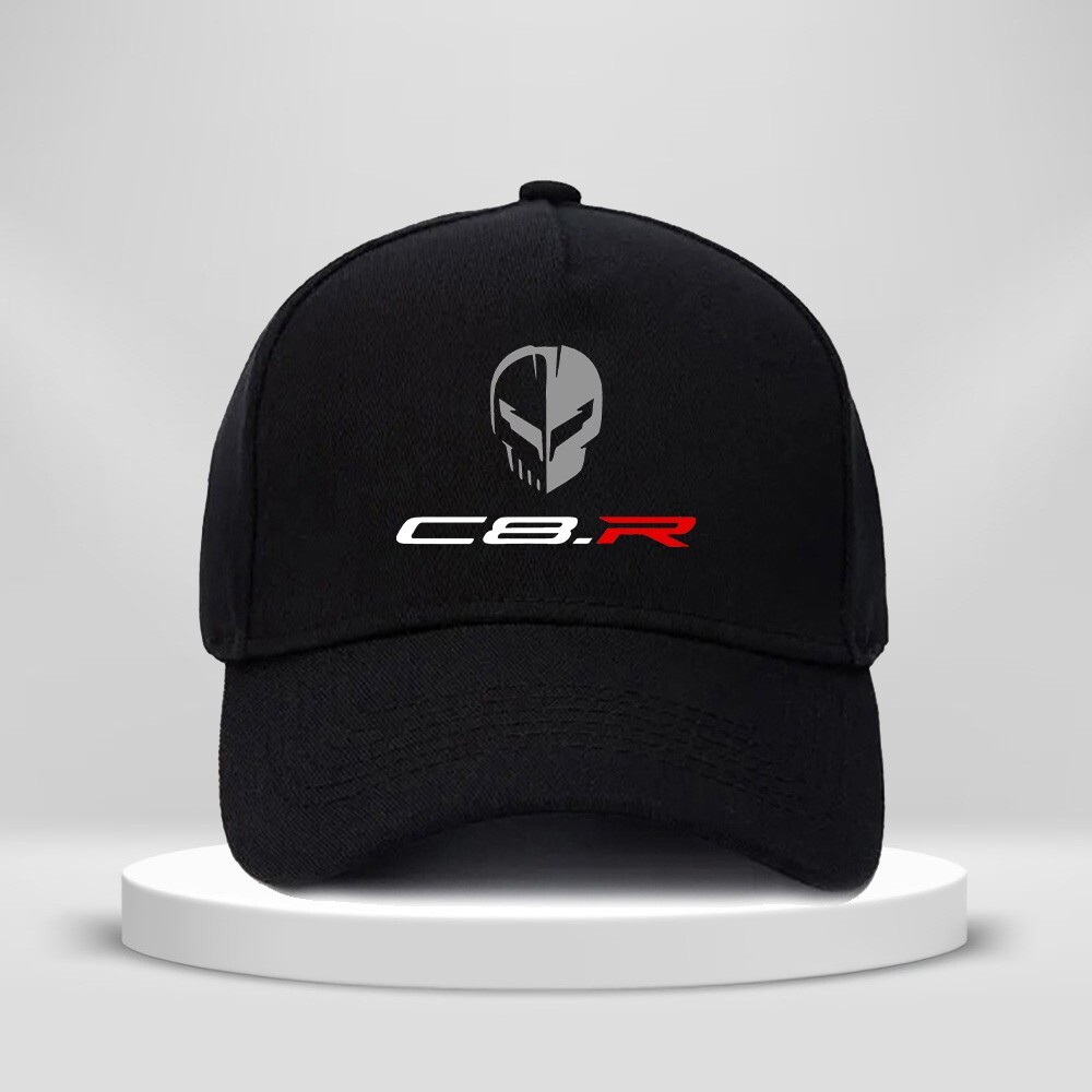 C8R Corvette Racing Logo Print Hat 5-Panel Baseball Cap Unisex Adult