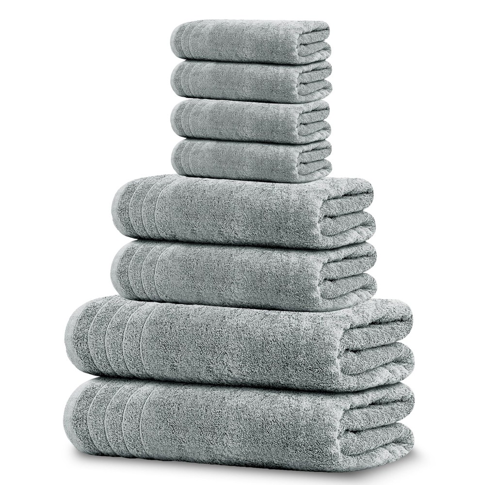 Pack of 8 Towels Set, 2 Extra Large Bath, 2 Hand, 4 Washcloths, 100% Cotton, ...