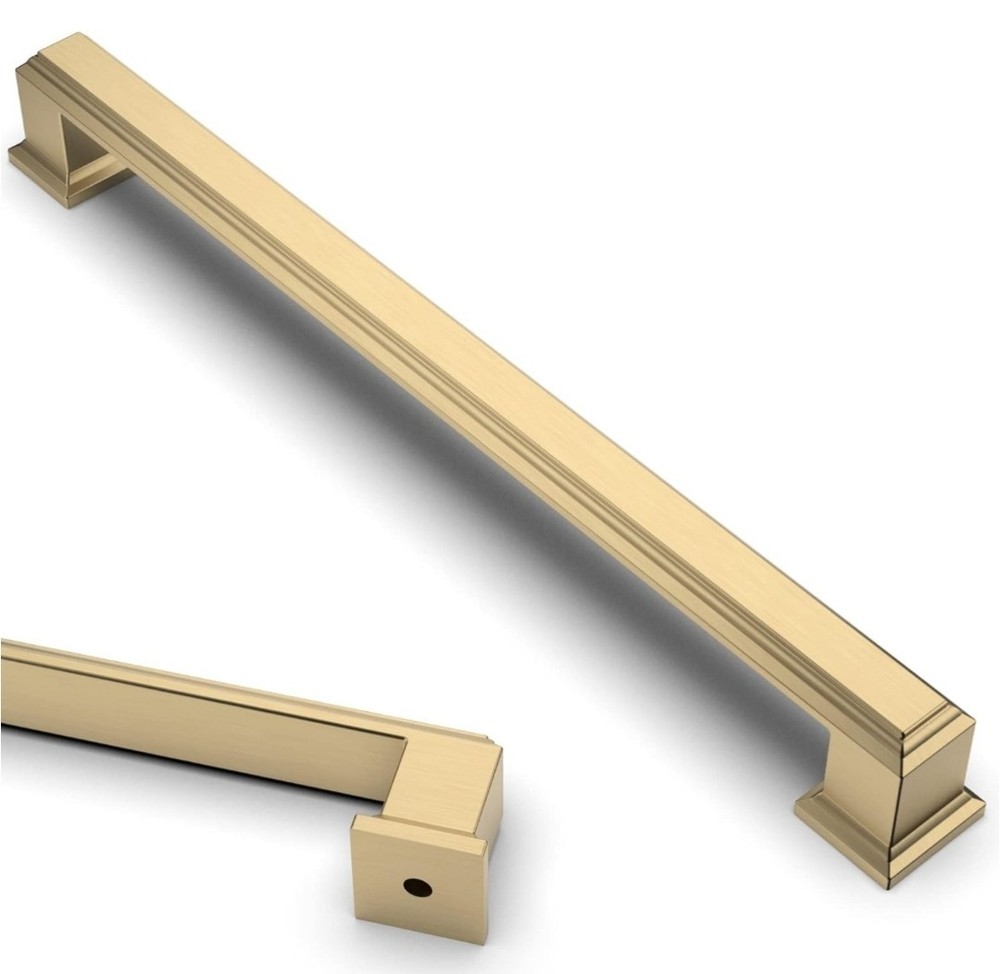 9pc Pack 192mm Brushed Brass Cabinet Pulls Cabinet Handles Kitchen Cabinet Handl