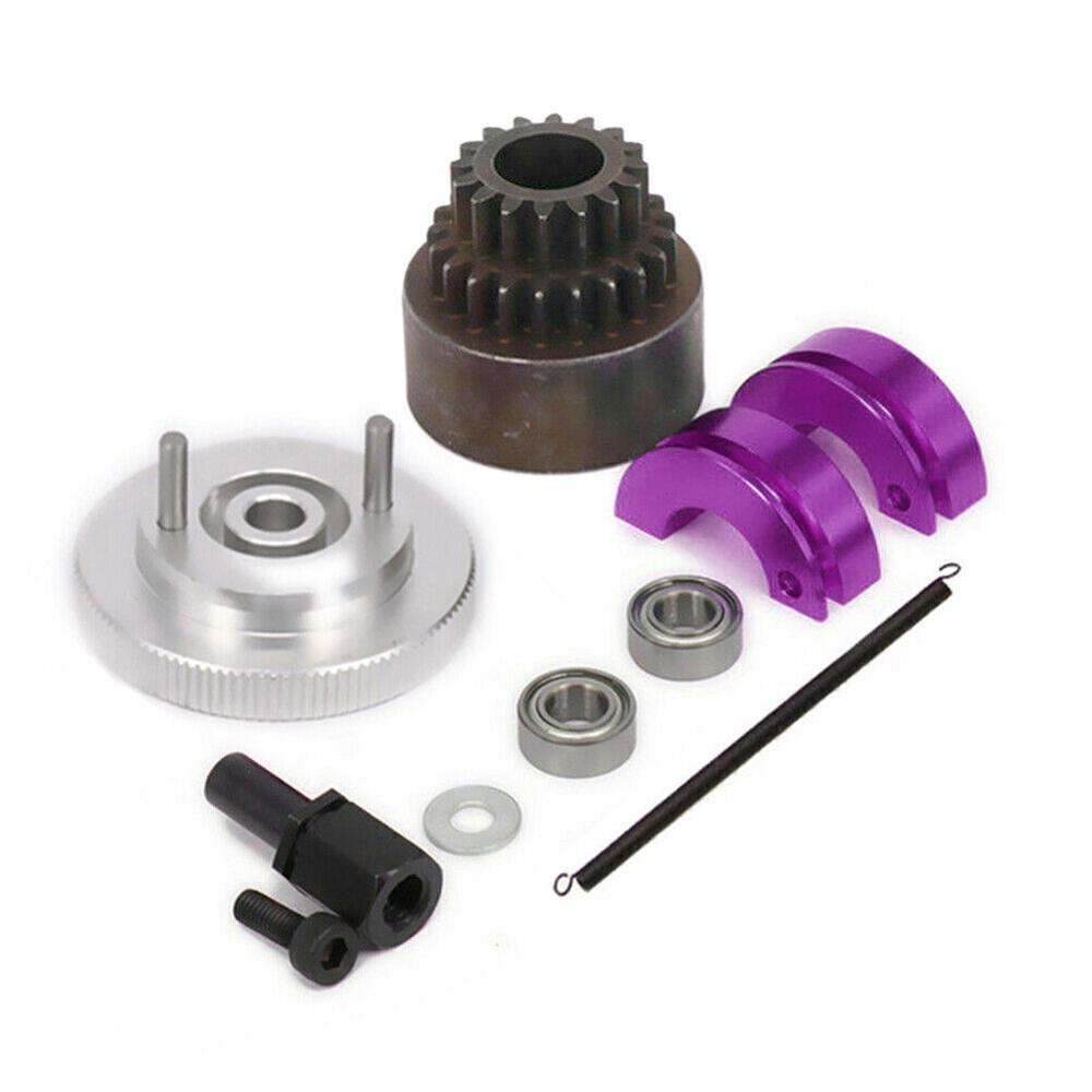 Alloy Clutch Set Bell Shoes Springs Flywheel Bearing 16-21T For 1/10 HSP RC Car