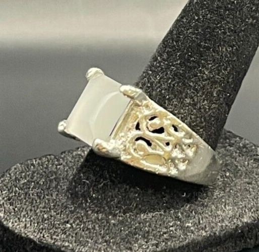 Silver Tone Rhinestone CZ Ring - Size 9