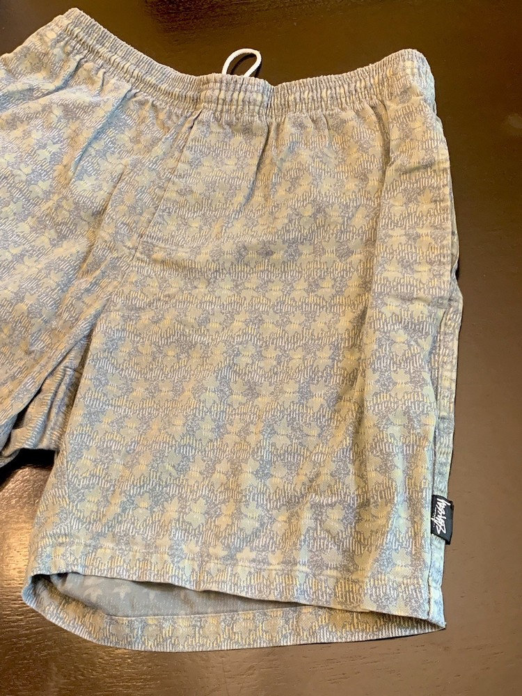Vintage 80s Stussy Faded Green Shorts Skateboarding Surfing Casual Made in USA