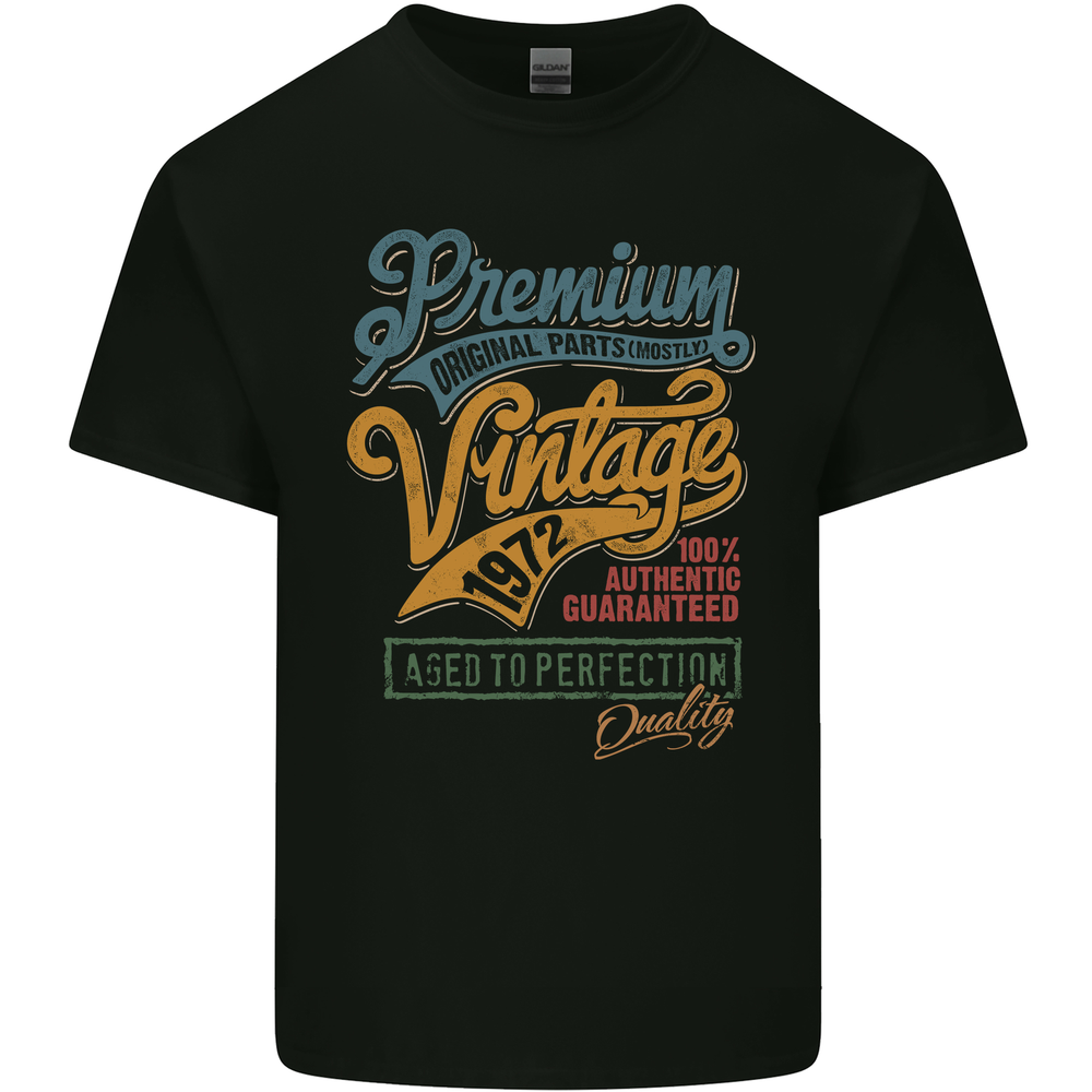 Aged to Perfection 51st Birthday 1972 Mens Cotton T-Shirt Tee Top
