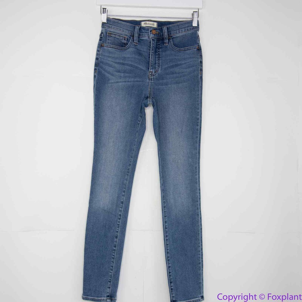 Madewell womens high rise skinny Roadtripper jeans size 25 10-inch inseam