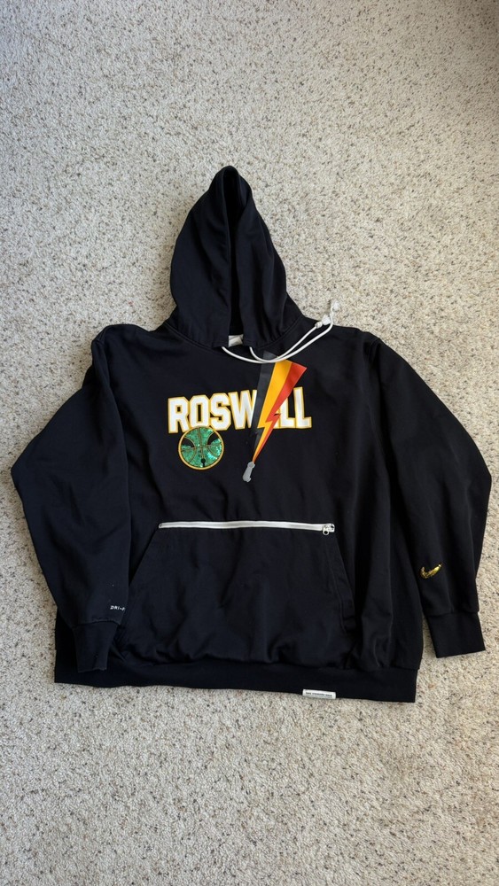Nike Dri-Fit Roswell Rayguns Hoodie Sweatshirt Men's 3XL Black Zip Pocket