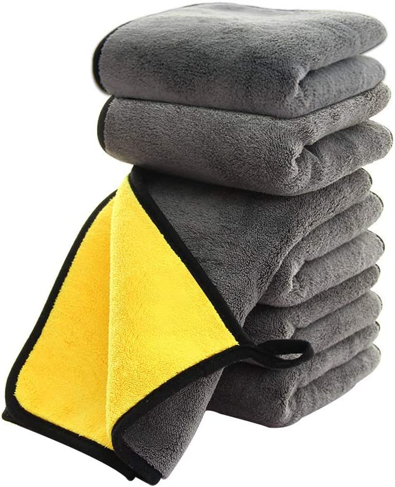 16x16 Quick Drying Car Microfiber Cleaning  6 Pcs Towel Ultrasoft, Large Thick