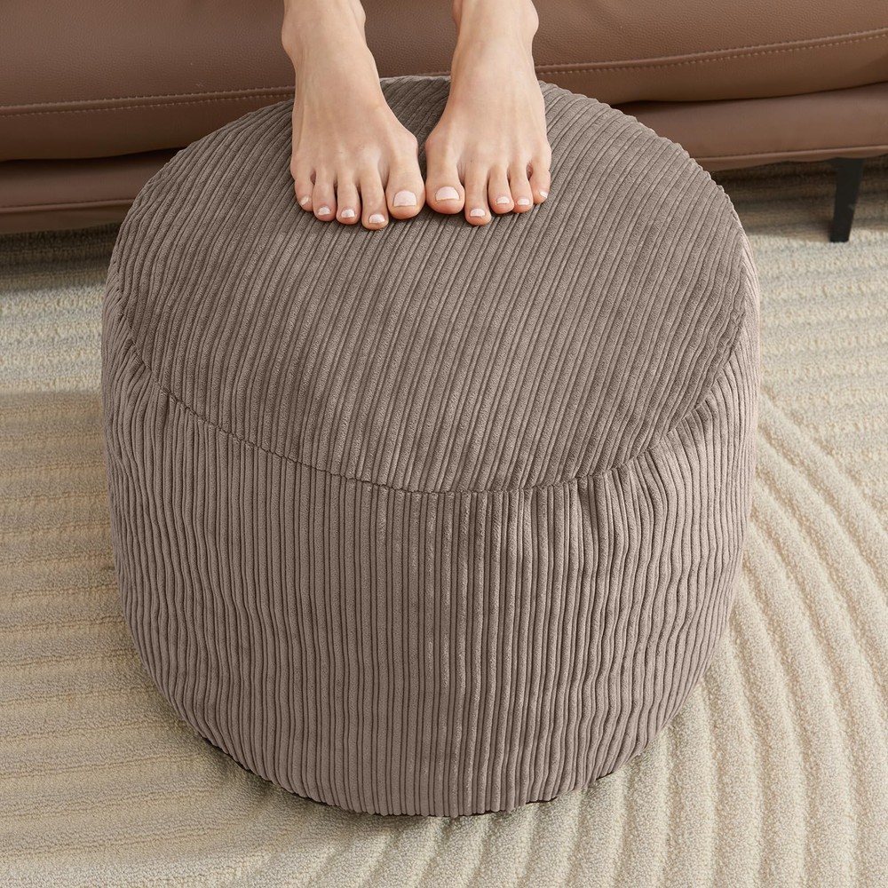 WSOFRLAC Pouf Ottoman Foot Stools with Foam 20