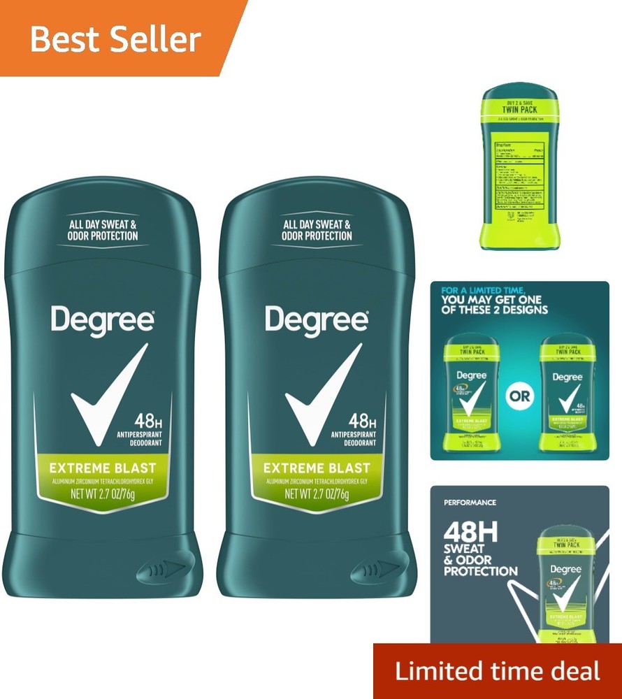 48-Hour Men’s Antiperspirant Deodorant Twin Pack - Energizing Citrus Aroma