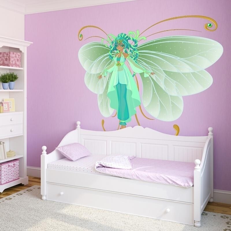 Butterfly Myth Cartoon Full Color Wall Decal Sticker  FRST Multi Large