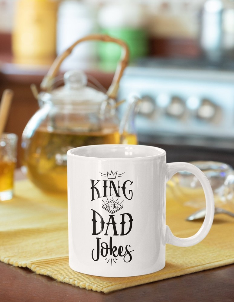 Dad Jokes Funny Coffee Mug King Of The Dad Jokes Father's Day Gift Mug For Dad