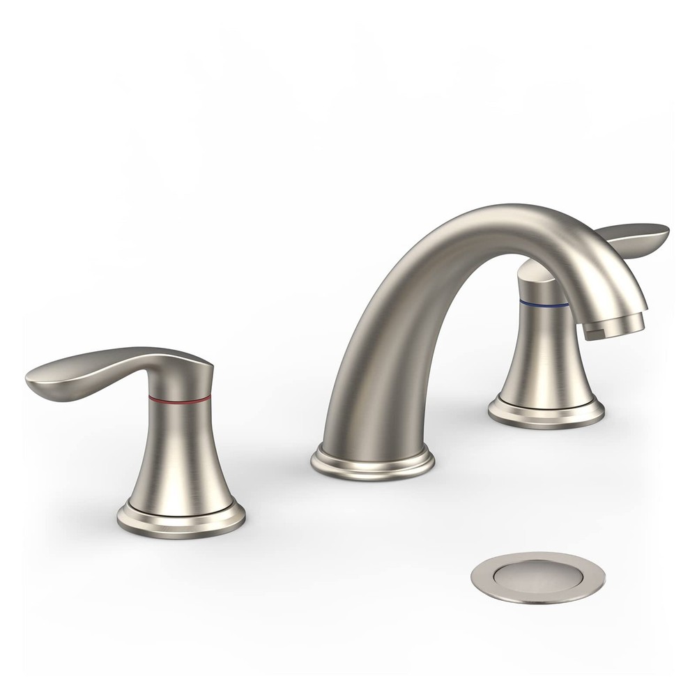 Bathroom Sink Faucet, Faucet for Bathroom Sink, Widespread Brushed Nickel Bat...