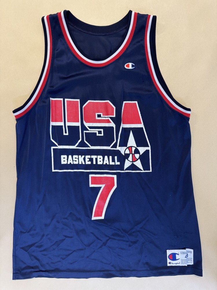 Vintage 1994 Shawn Kemp USA Basketball #7 Champion Size 48 XL Jersey