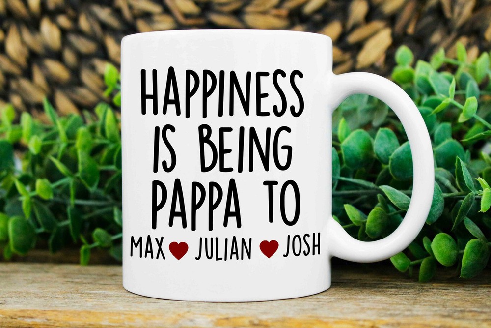 Pappa Gifts Custom Pappa Mug Pappa Christmas Gift Personalized Mug With Kids