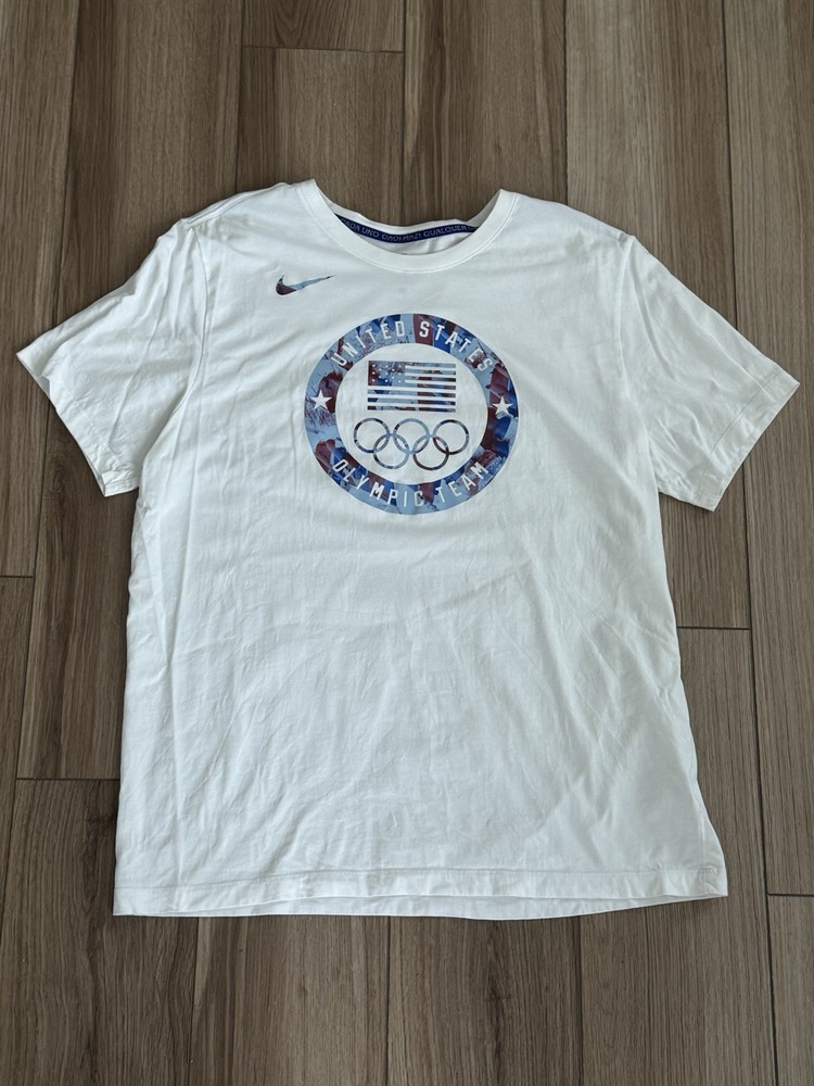 United States Olympic Team White The Nike Tee T-Shirt Graphic USA Men’s Size XL