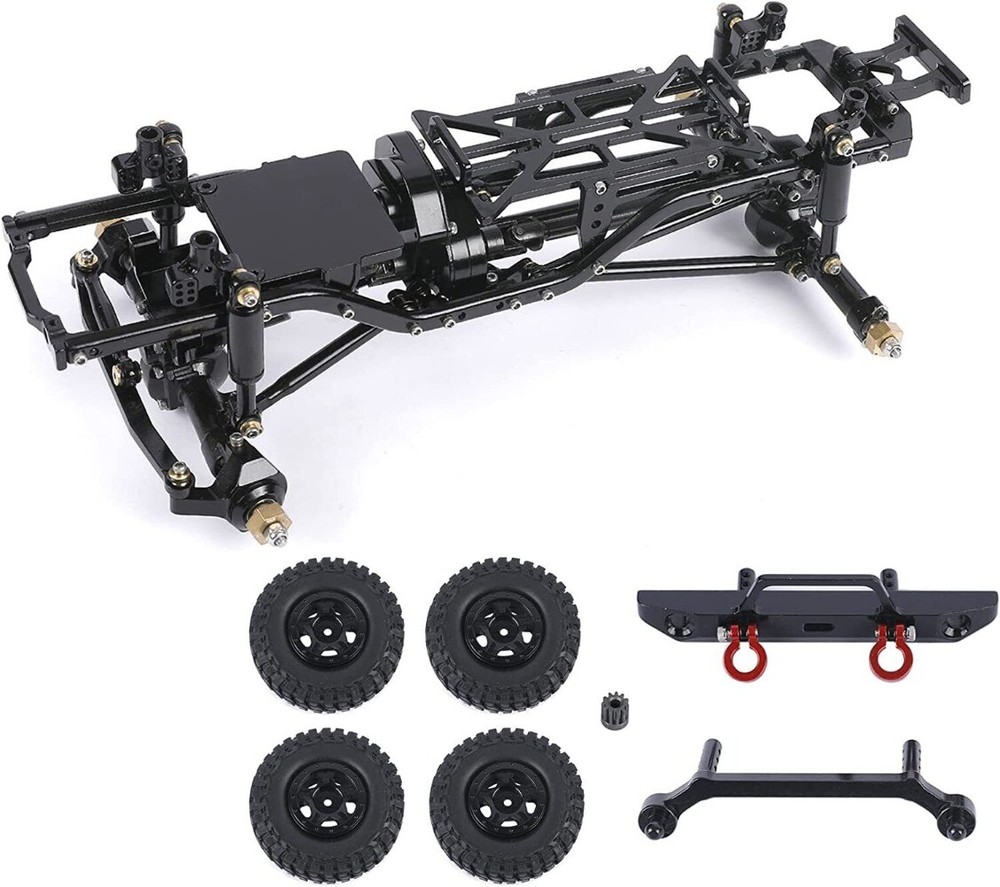 1/24 AXI90081 RC Frame Chassis Alloy Assembled Frame DIY Car Kit for Axial SCX24