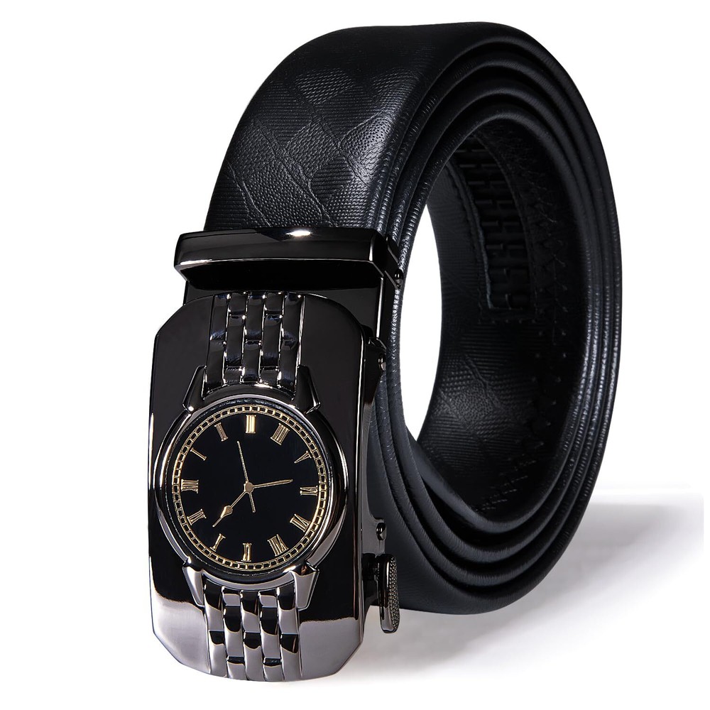 Dubulle Belt for Men Ratchet Buckle Automatic Designer Leather Belt Fashion A...