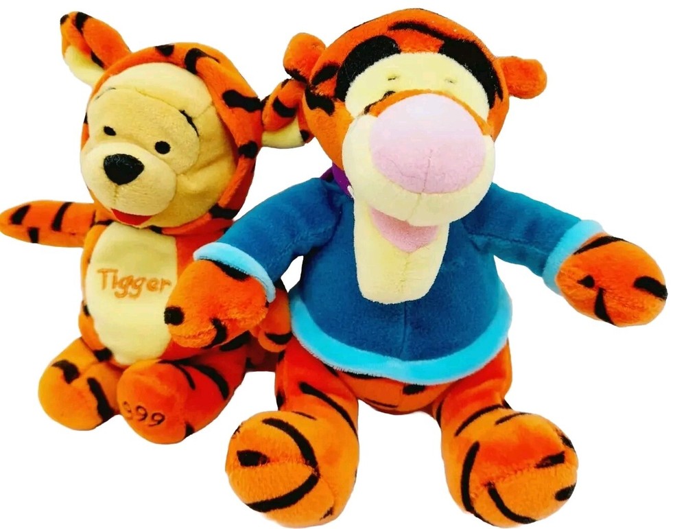Warm Tigger Plush Coat and Winnie the Pooh in Tigger Outfit Stuffed Pair