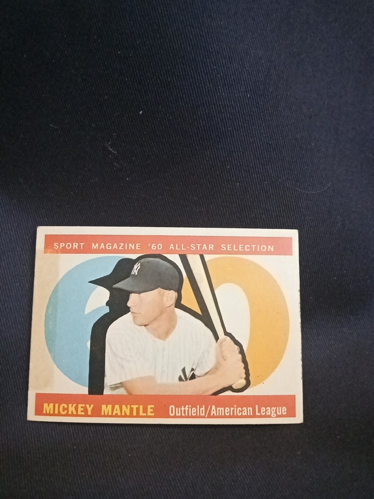 1960 Topps Mickey Mantle All Star Baseball Card #563 PSA Graded