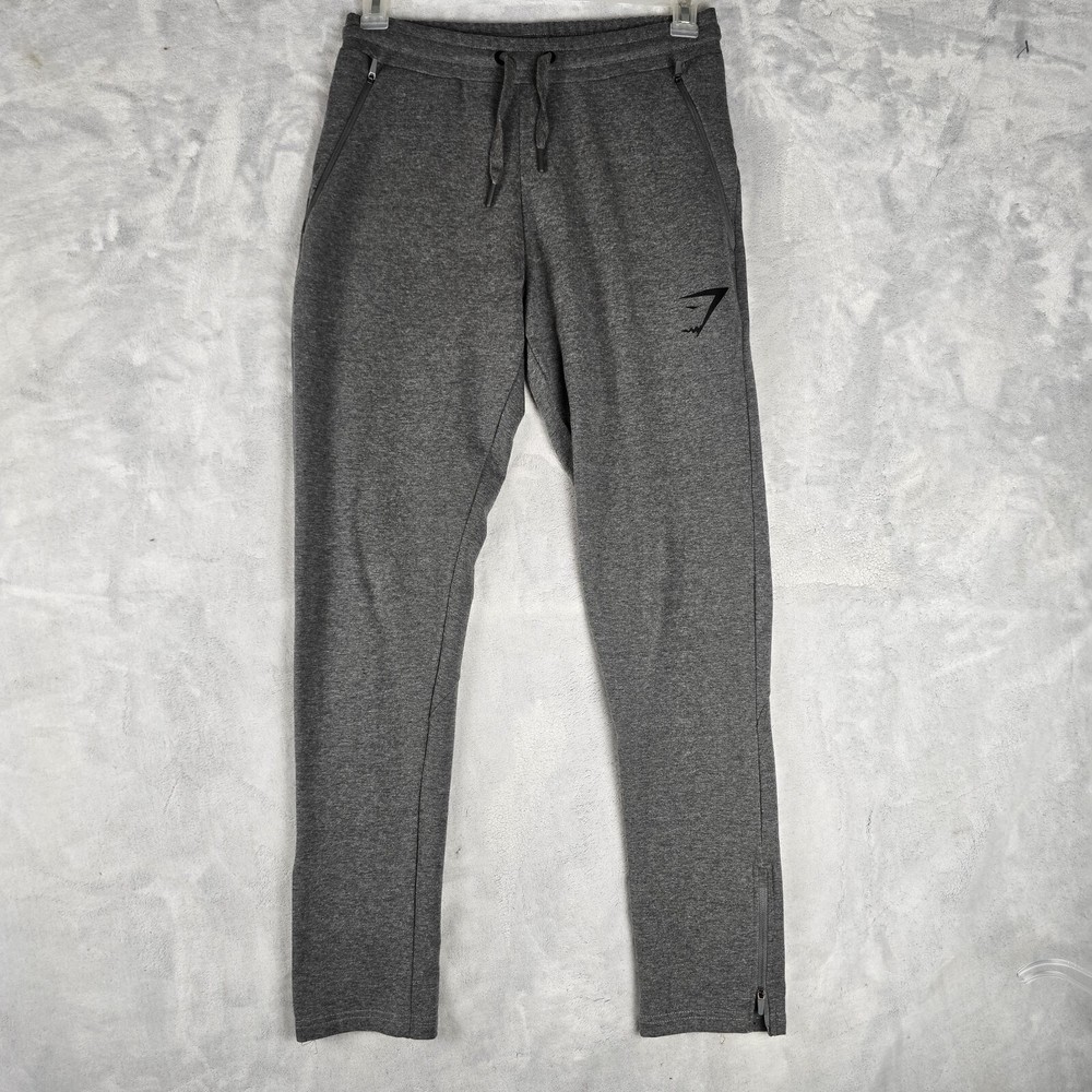 Gymshark Womens Small Gray Athletic Joggers Workout Sweatpants with Drawstring