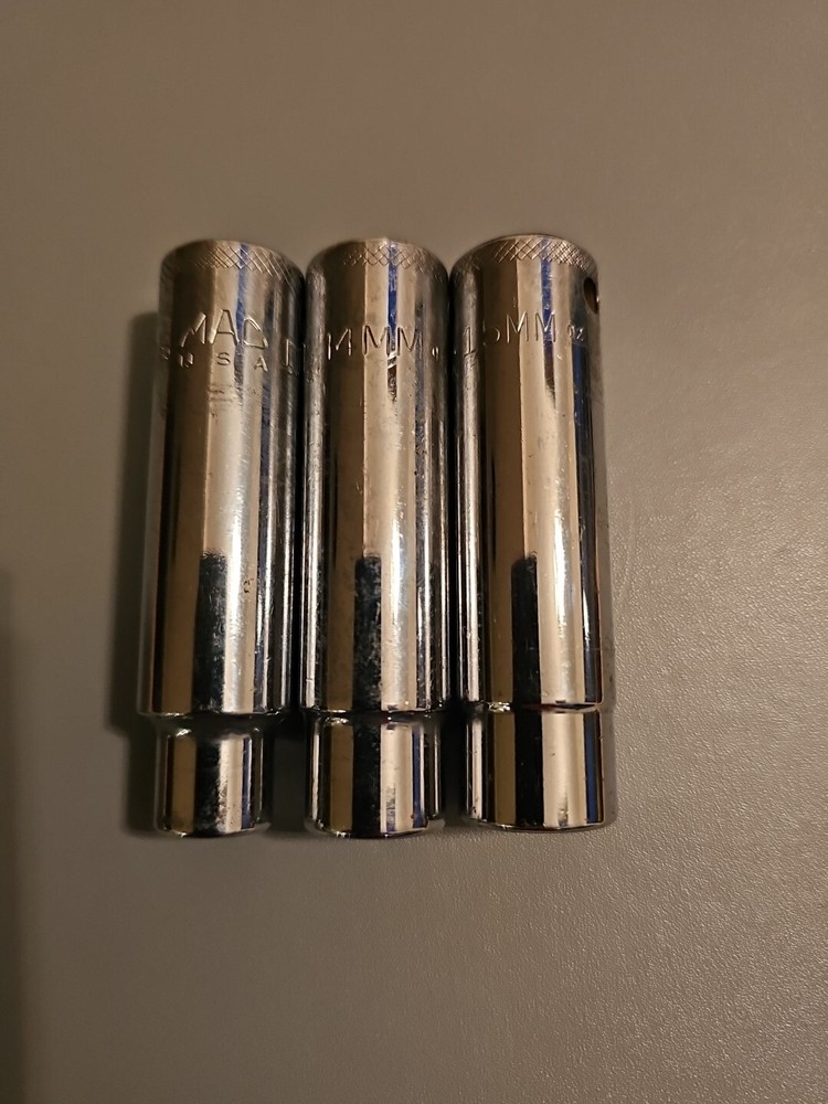 Mac Tools USA VD6 11mm 14mm 15mm Metric Deep Sockets 1/2