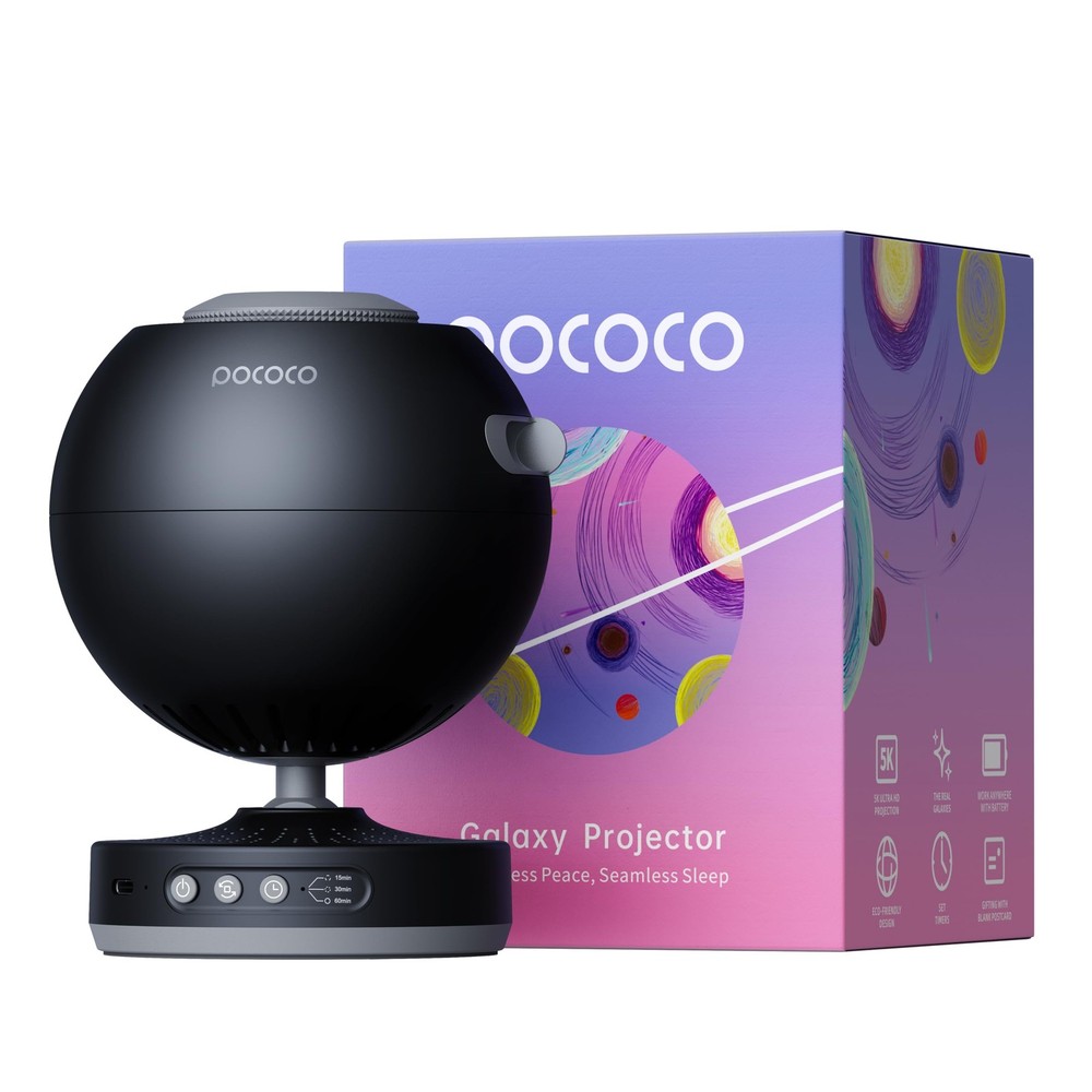 Galaxy Star Projector with Replaceable Discs for Bedroom and Home Decor