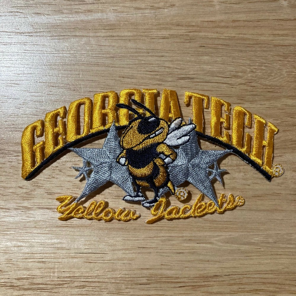GEORGIA TECH YELLOW JACKETS Vintage Embroidered Iron-On 4.75