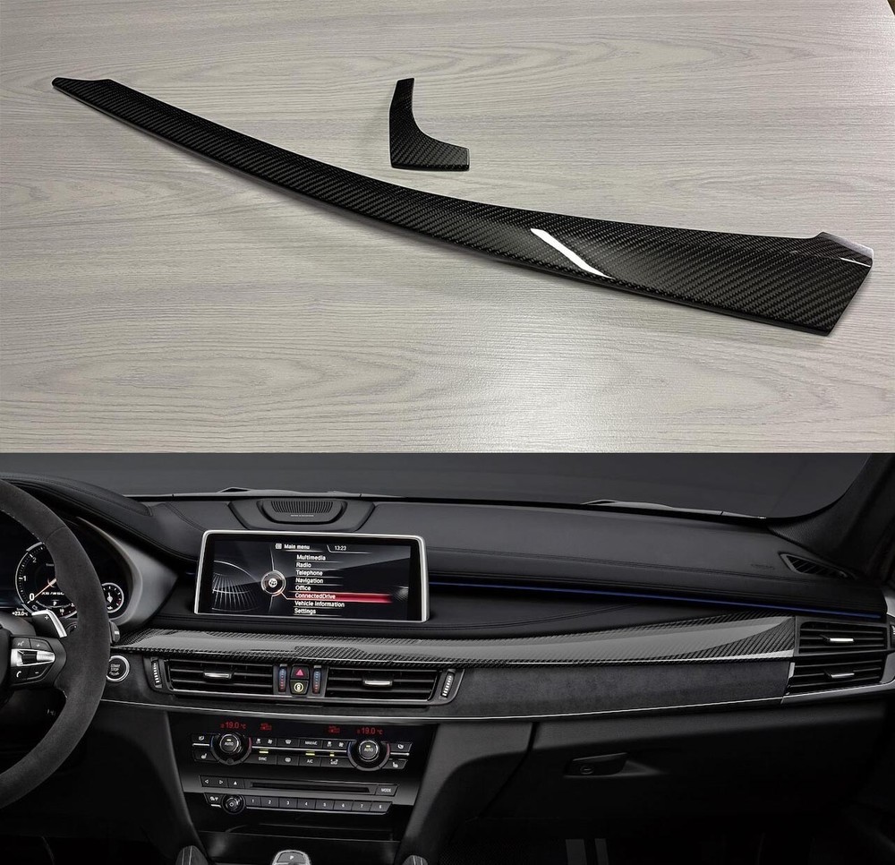 Carbon Fiber Interior Dashboard Trim covers For BMW X5 F15 X6 F16 2014-2018