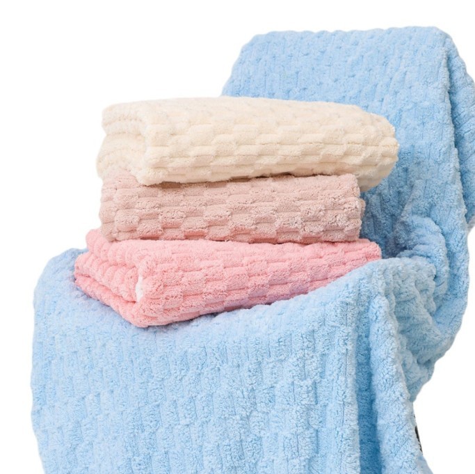 Flannel Quick Drying 27x55inches large Bath Towel Super soft Bathroom Bath Towel