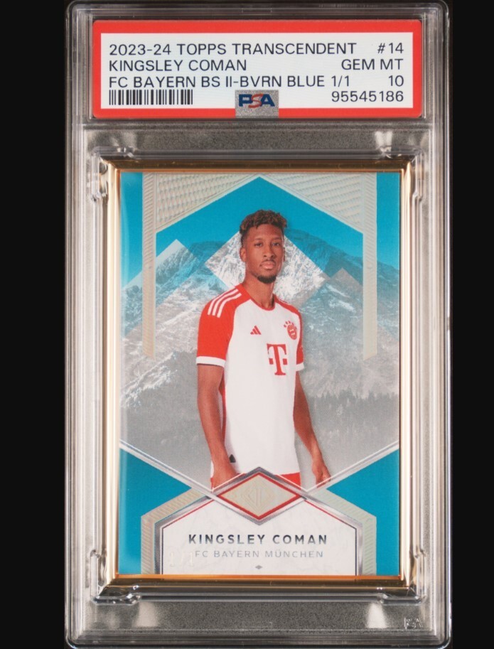 2023-2024 TOPPS TRANSCENDENT BAYERN MUNICH KINGSLEY COMAN 1/1 PSA 10 GEM MINT