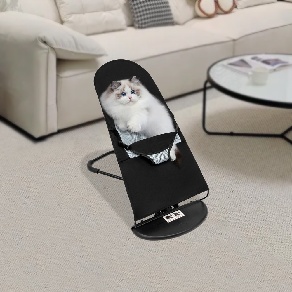 Portable Pet Rocking Chair Folding Bed Medium sized Dog Cat Sunbathing Rest