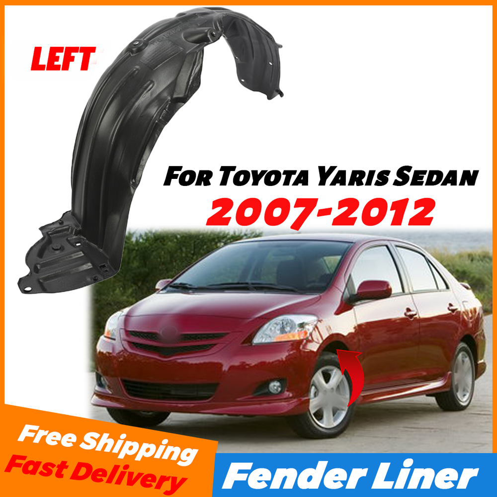 Front Left Side Fender Liner For 2007-2012 Toyota Yaris Sedan TO1250120