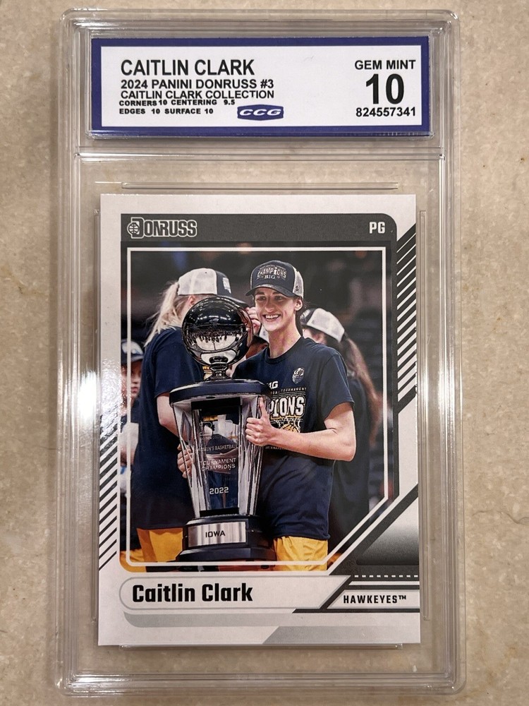 2024 Panini Caitlin Clark Collection - Donruss #3 Caitlin Clark (RC) - CCG 10
