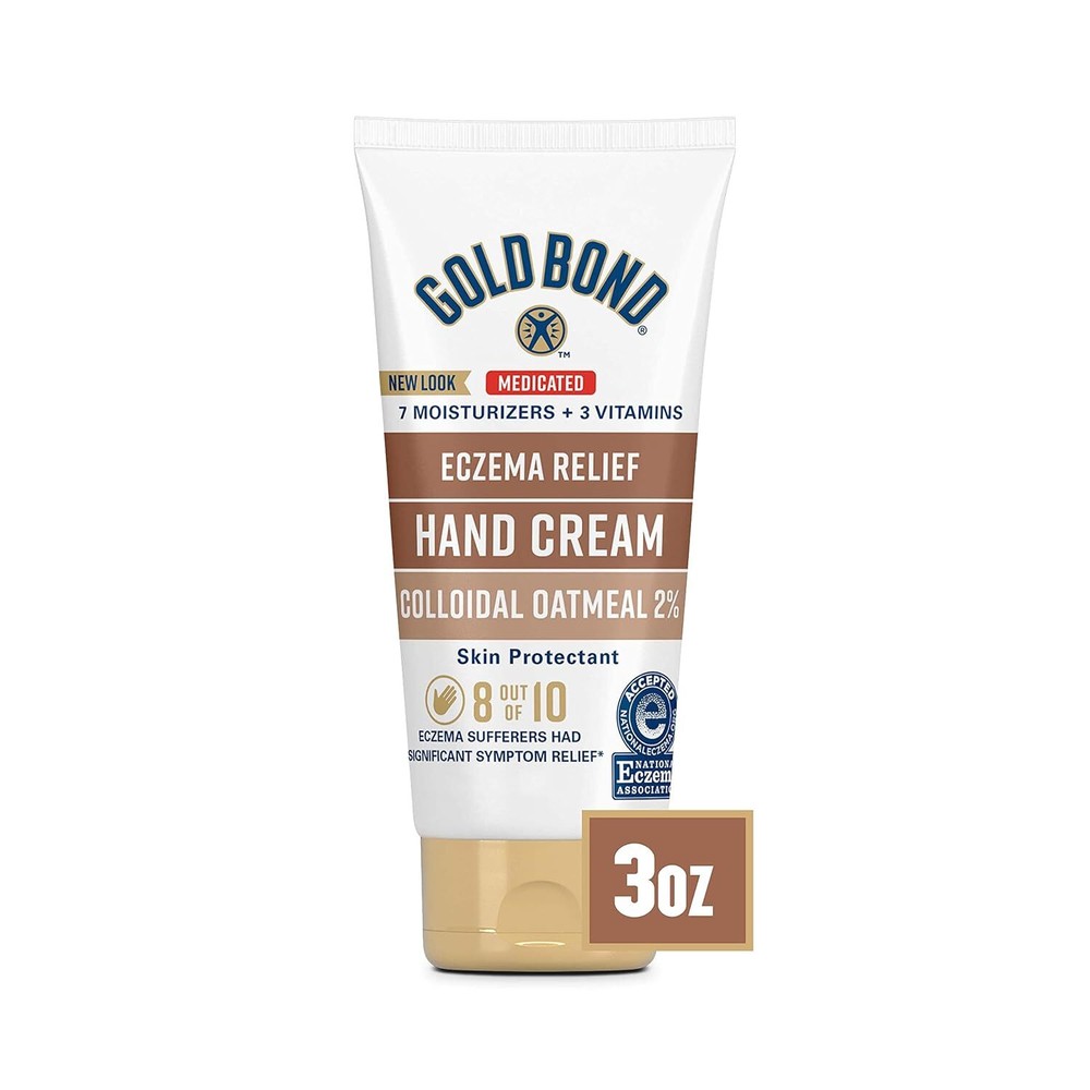 Gold Bond Medicated Eczema Relief Hand Cream 3 Oz Skin Protectant for Itchy Dry Skin