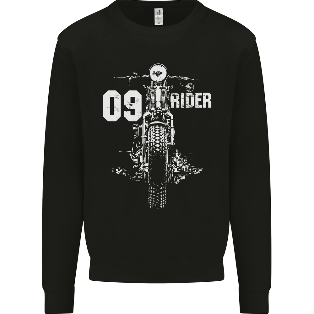 09 Motorbike Rider Biker Motorcycle Mens Sweatshirt Jumper