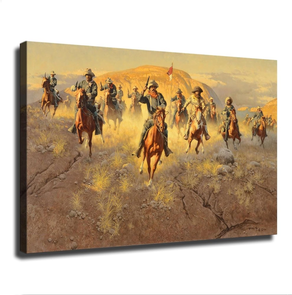 Buffalo Soldiers Poster Canvas Wall Art Painting Print Painting Suitable