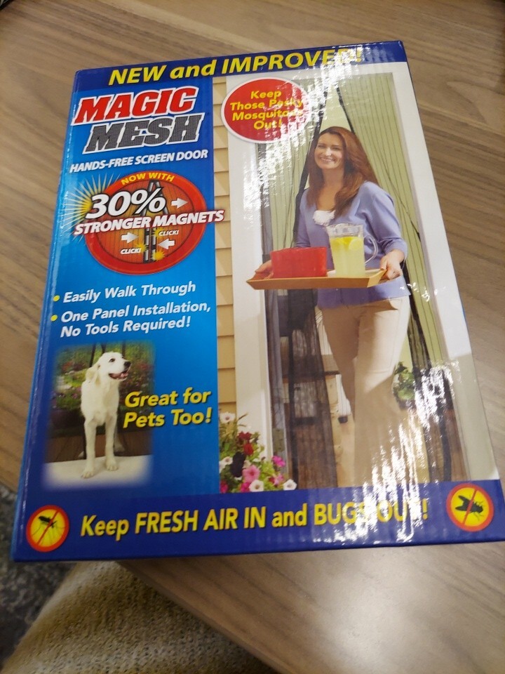 83H x 39W Magic Mesh Hands-Free Screen Door with Magnets to Keep Bugs Out