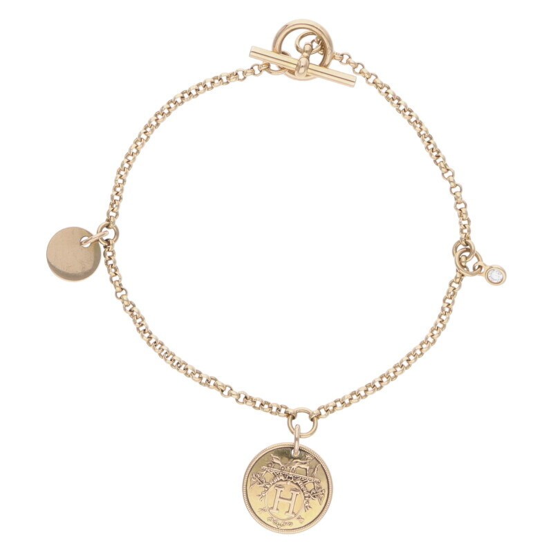 Hermes bracelet  ST EX-LIBRIS PM K18PG 1P diamond 571711