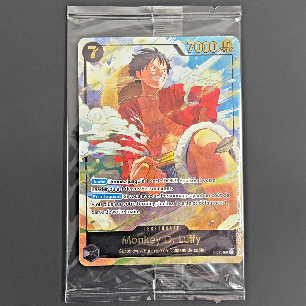 Monkey D. Luffy Japan Expo Promo p-075 Exclusive ONE PIECE TCG Gold Foil FRENCH
