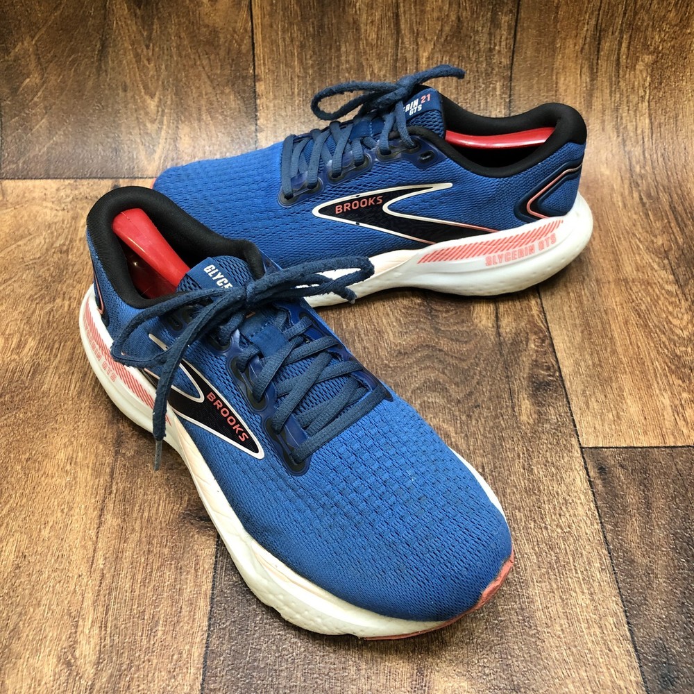 Brooks Glycerin GTS 21 Women’s Size 10 D Blue Running Shoes Sneakers 1204091D496