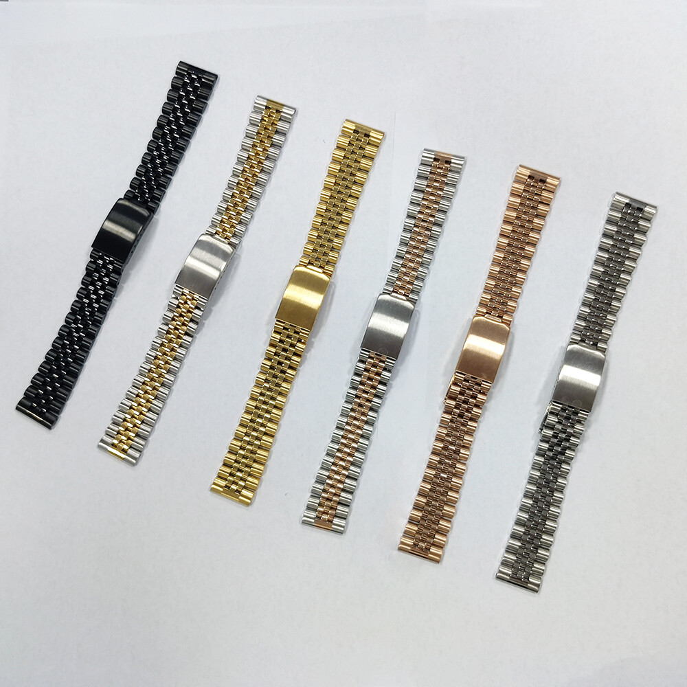 19mm 316L Steel Wrist Vintage Watch Band Strap Bracelet For Brand Watch