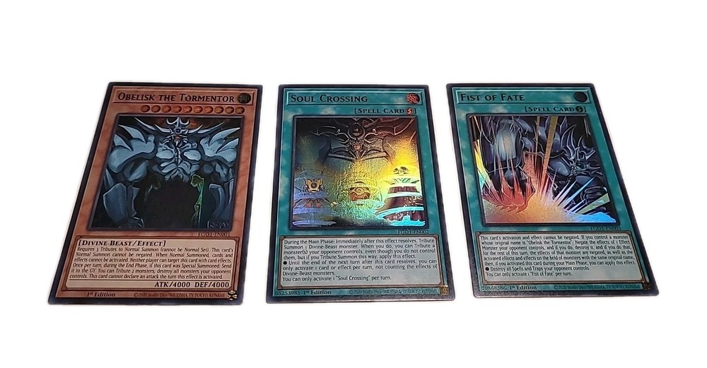 Obelisk the Tormentor EGO1-EN001 Egyptian God Deck with Soul Crossing and Fist Fate