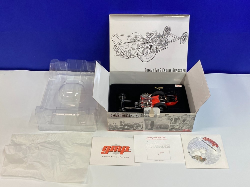 GMP 1/18 SCALE TOMMY IVO 2 ENGINE DRAGSTER W/ BONUS DVD 1 OF 5000