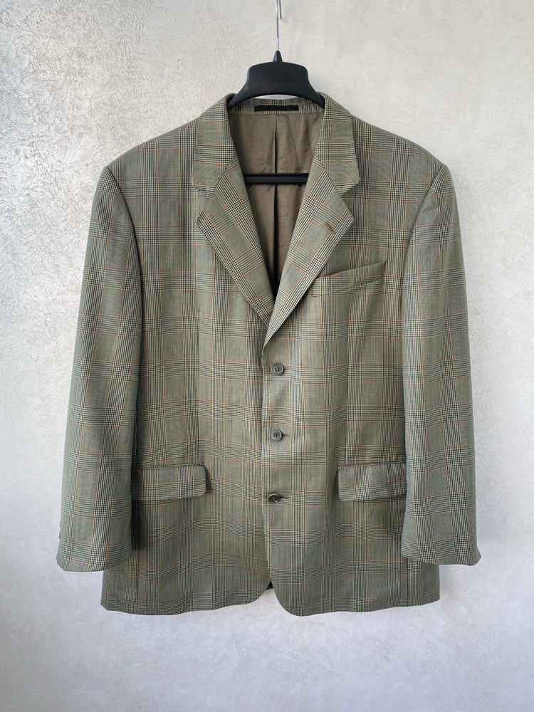 Vintage Burberrys Blazer Mens 42R Houndstooth Plaid Wool Sports Coat Super 90s
