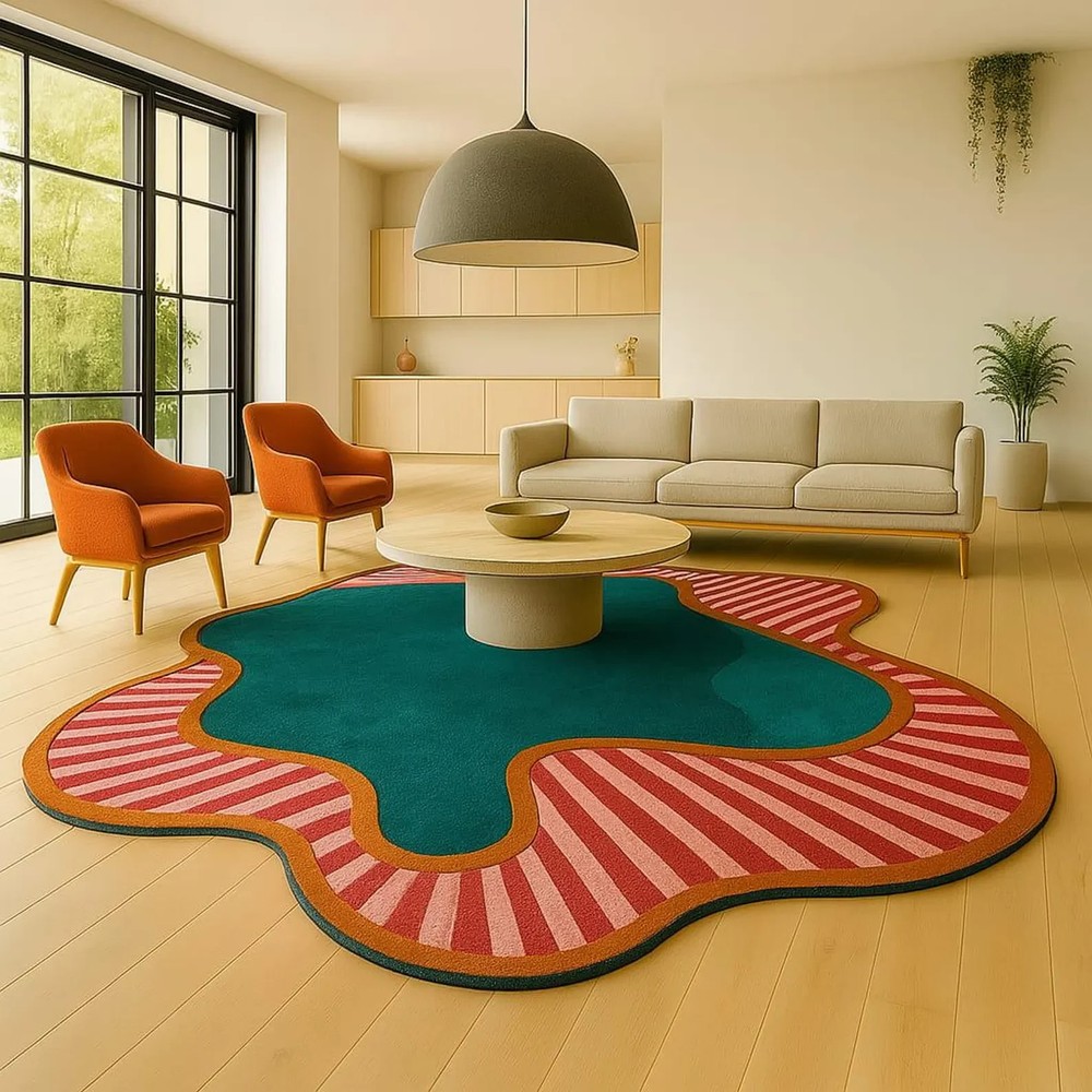 New Modern Hand Tufted Nz Wool Rug Color Multi Handmade Design Carpet Area Rug