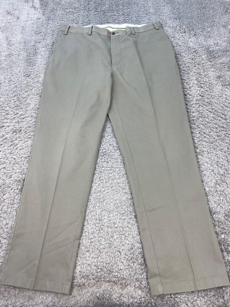 Orvis Pants Mens 38x32 Beige Ultimate Khaki Flat Front Hike Outdoor Golf Chino