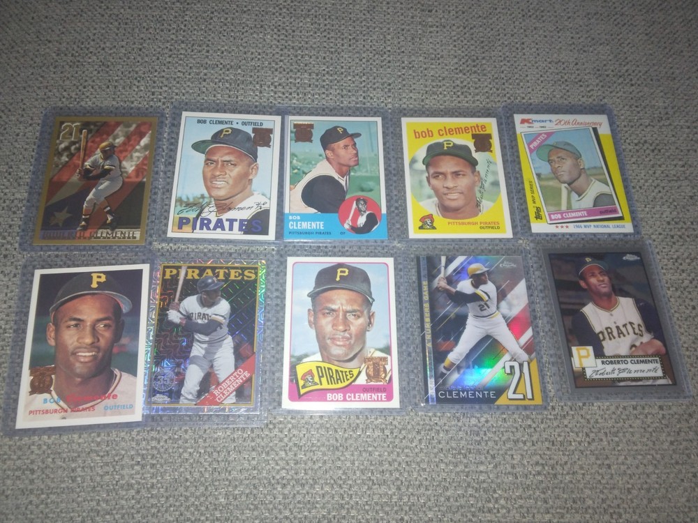 Roberto Clemente 10 Card Lot Topps Chrome Refractor Topps Reprints Pirates