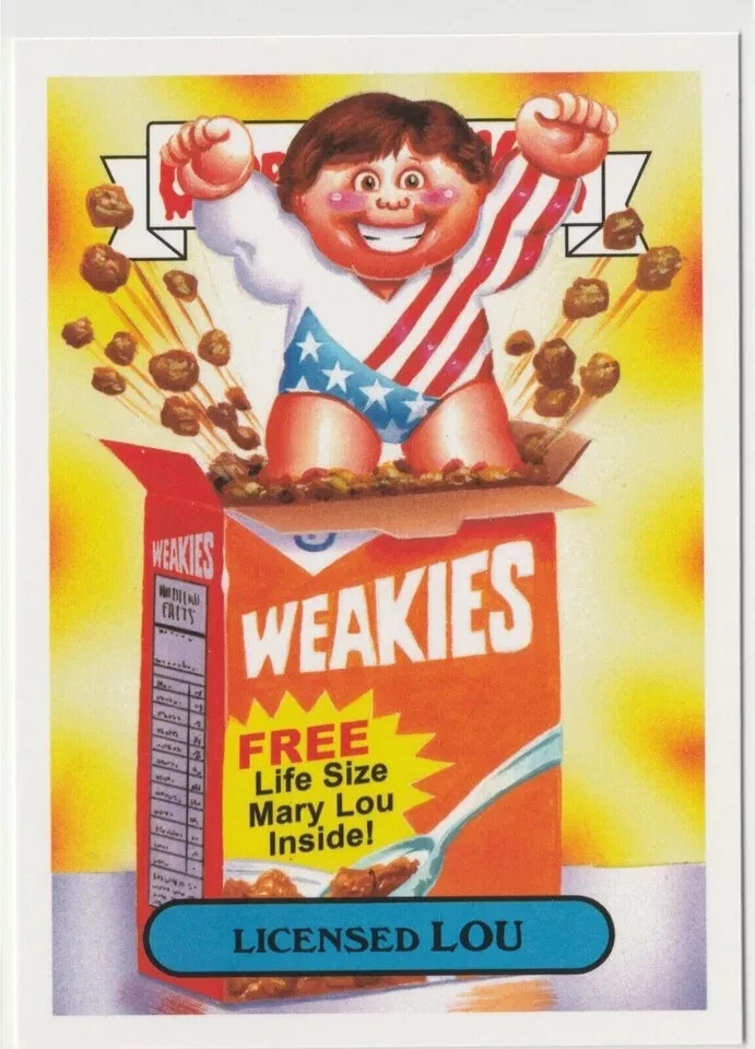 Vintage GPK We Hate the 80s Lou #5b Garbage Pail Kids 2018 Trading Card